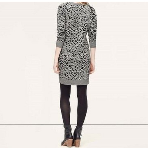DONATING 8/1! | LOFT | leopard sweater dress - Picture 6 of 7